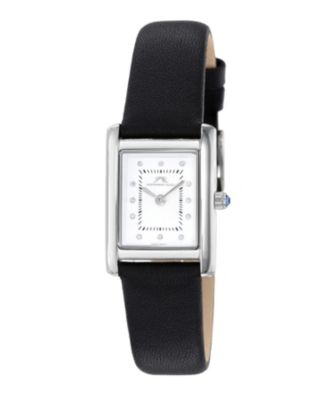 Часы Porsamo Bleu Women's Karolina Diamond Black Genuine Leather Band 30 mm