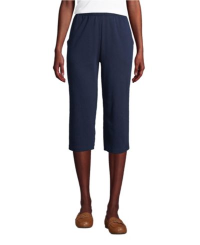 Женские укороченные брюки Lands' End Sport Knit с высокой талией
