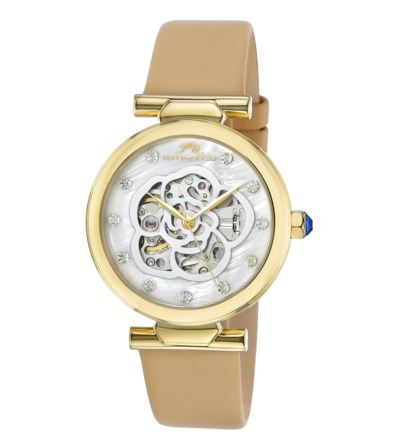 Porsamo Bleu Women's Laura Automatic Genuine Leather Band Watch 1212BLAL