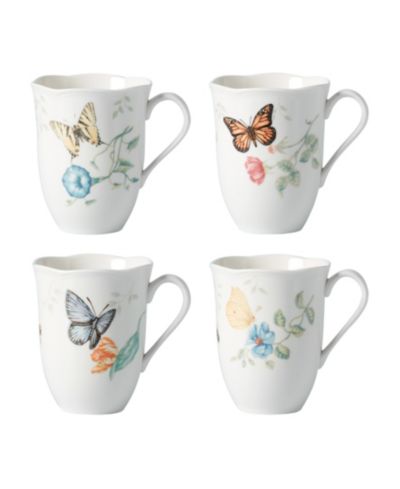 Lenox Butterfly Meadow Mugs, Set of 4