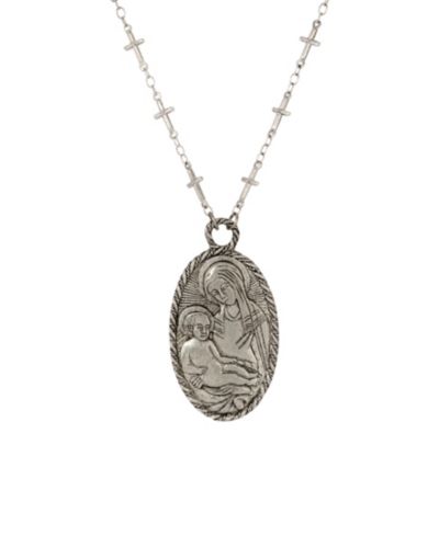 2028 ожерелье Symbols of Faith Oval Madonna Child