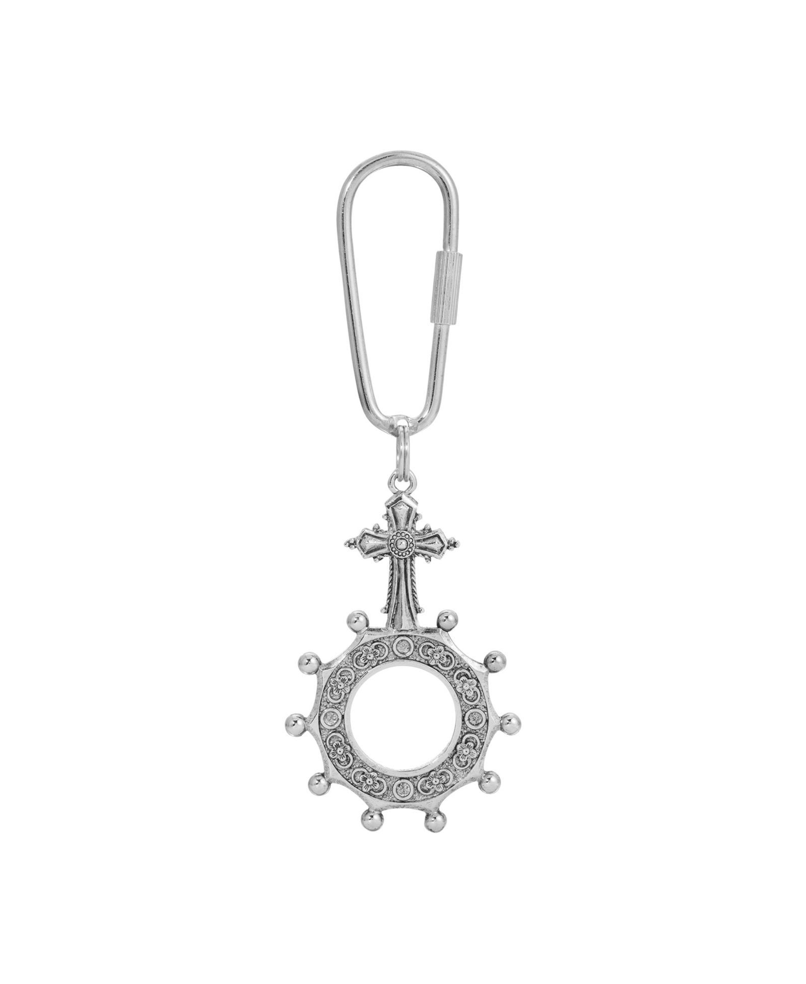 Symbols of Faith Rosary Prayer Ring Key Fob