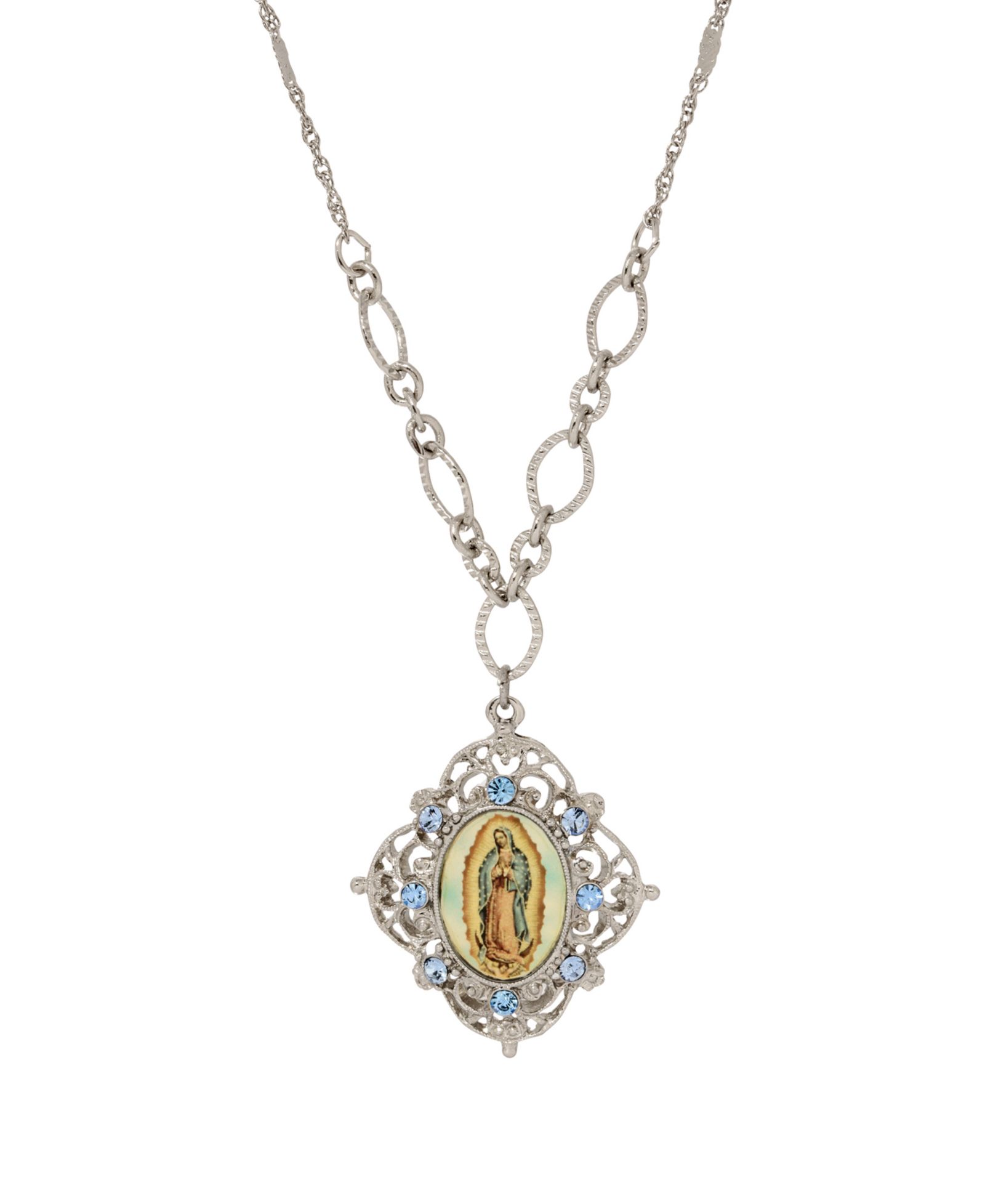 2028 Ожерелье с эмалью и кристаллом Lady of Guadalupe