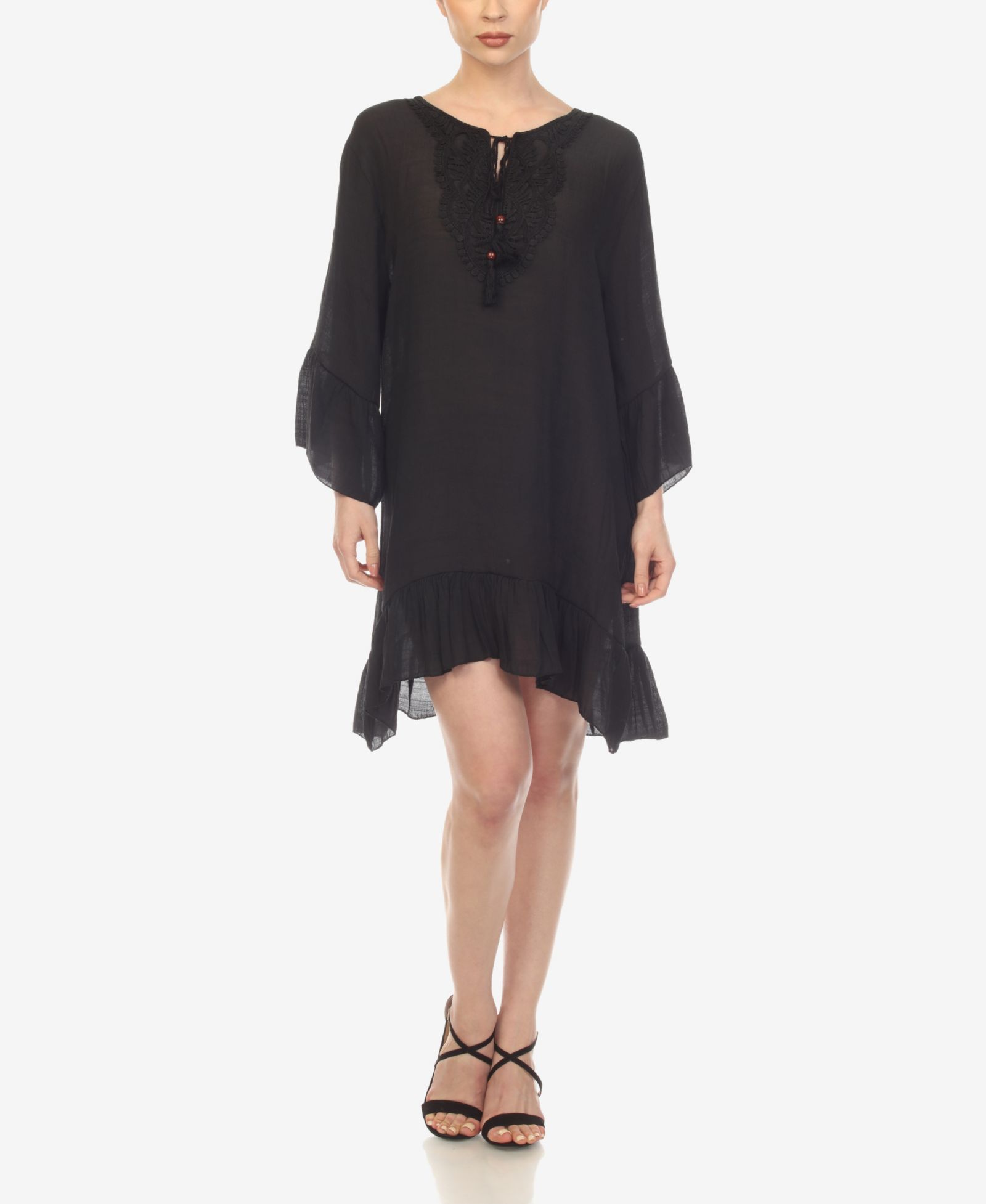 Женское платье White Mark Sheer Crochet Knee Length Cover Up