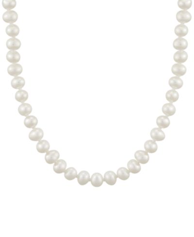 Детское ожерелье Macy's Cultured Freshwater Oval Pearl 13"