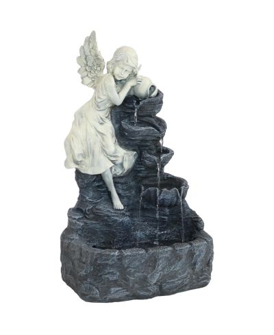 Sunnydaze Decor уличный солнечный фонтан Angel Falls с резервным аккумулятором и насосом