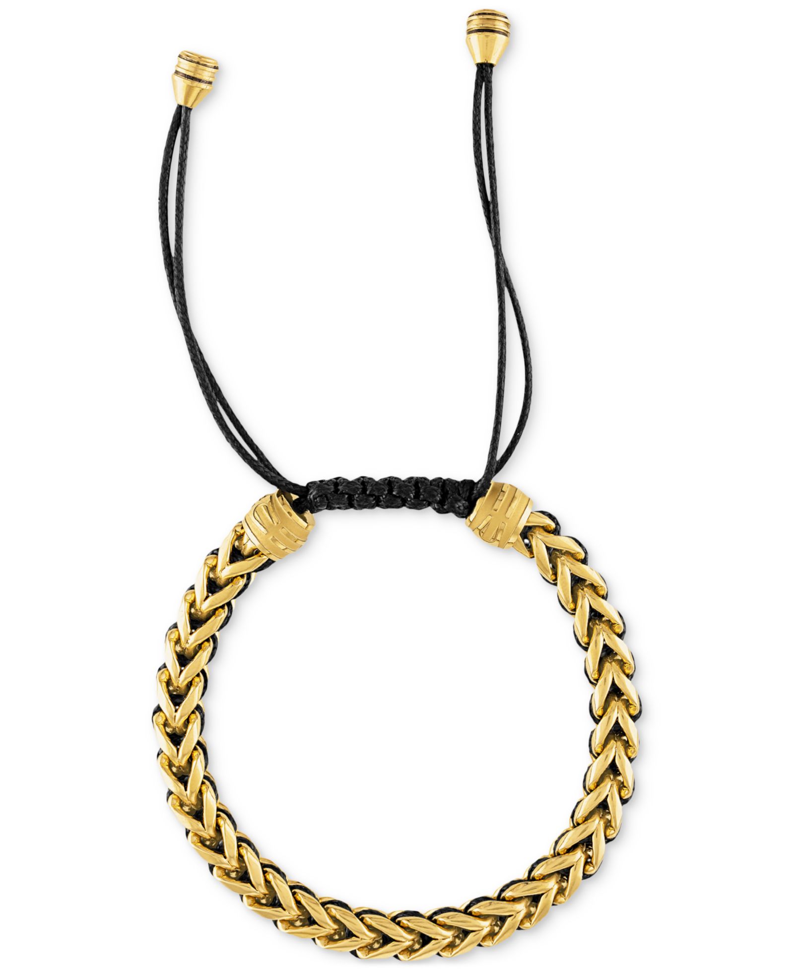Bulova Мужской браслет Icon Cord Gold-Plated Stainless Steel