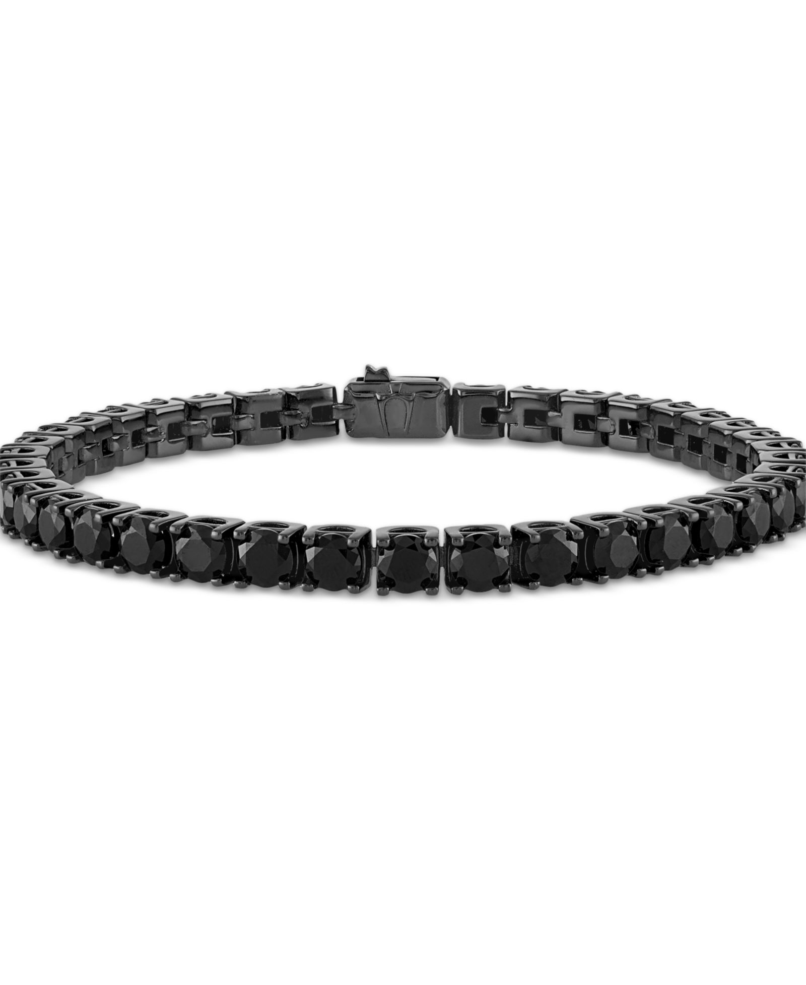Мужской браслет Bulova Icon Black-Tone Sterling Silver Tennis