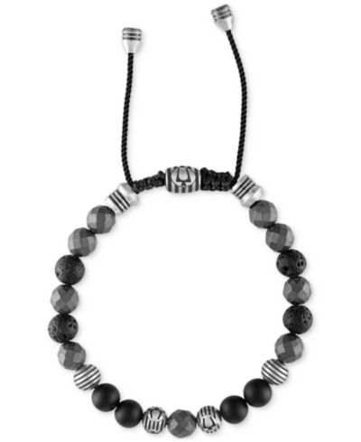 Мужской браслет Bulova Marine Star Beaded Bolo в Stainless Steel