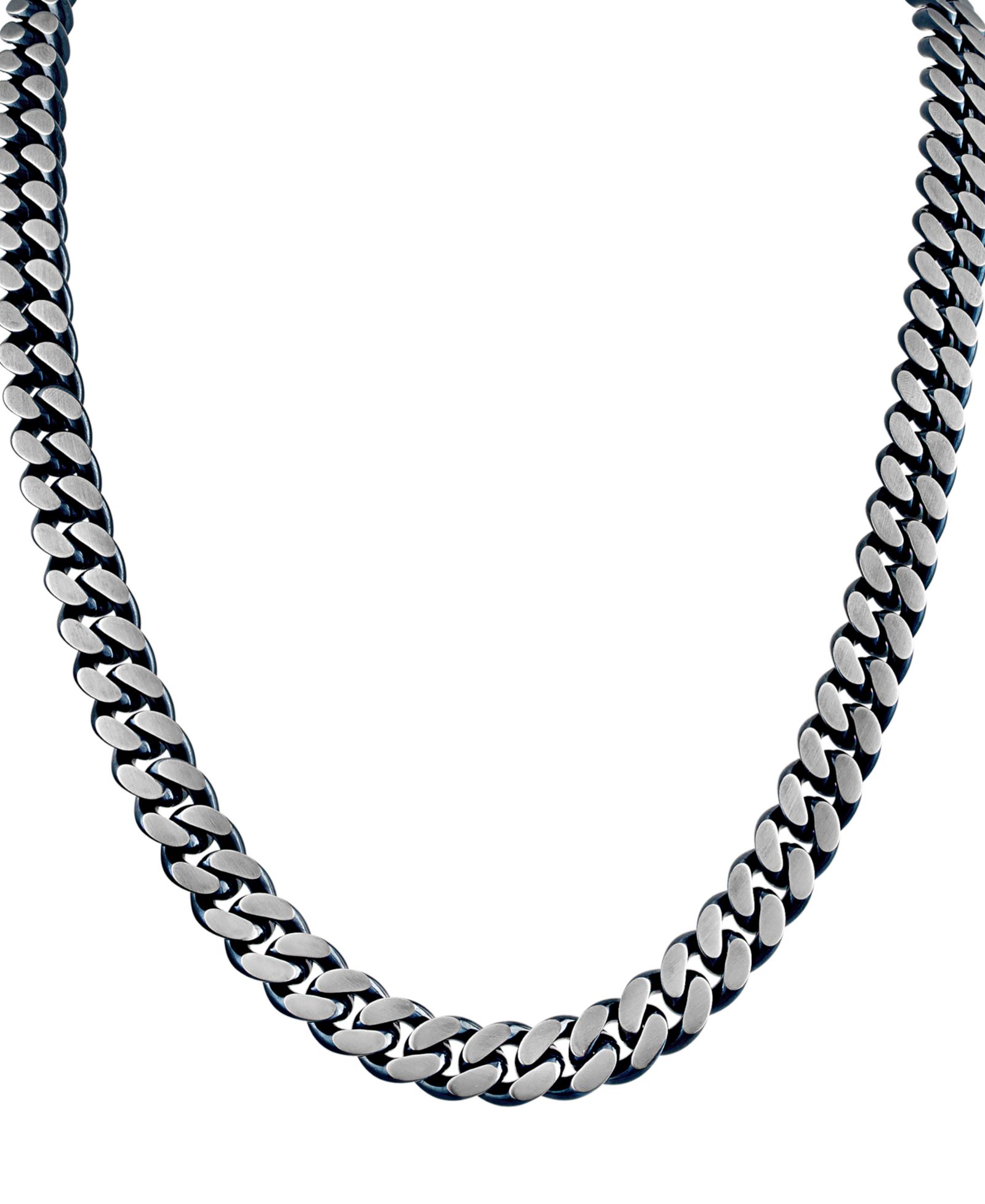 Мужская цепочка Bulova Classic Curb Chain 24" Blue-Plated Stainless Steel