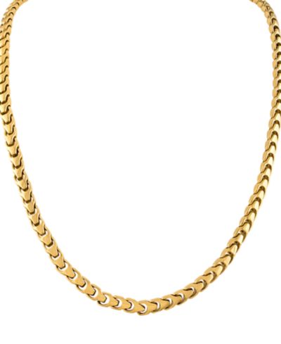 Мужское золотое колье Bulova Link Chain 24" из нержавеющей стали с покрытием