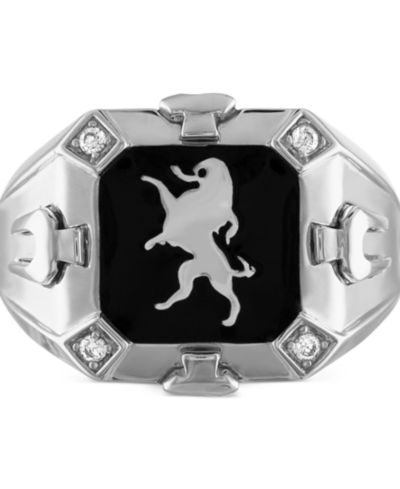 Мужское кольцо Bulova Crest of Bohemia с бриллиантом в серебре