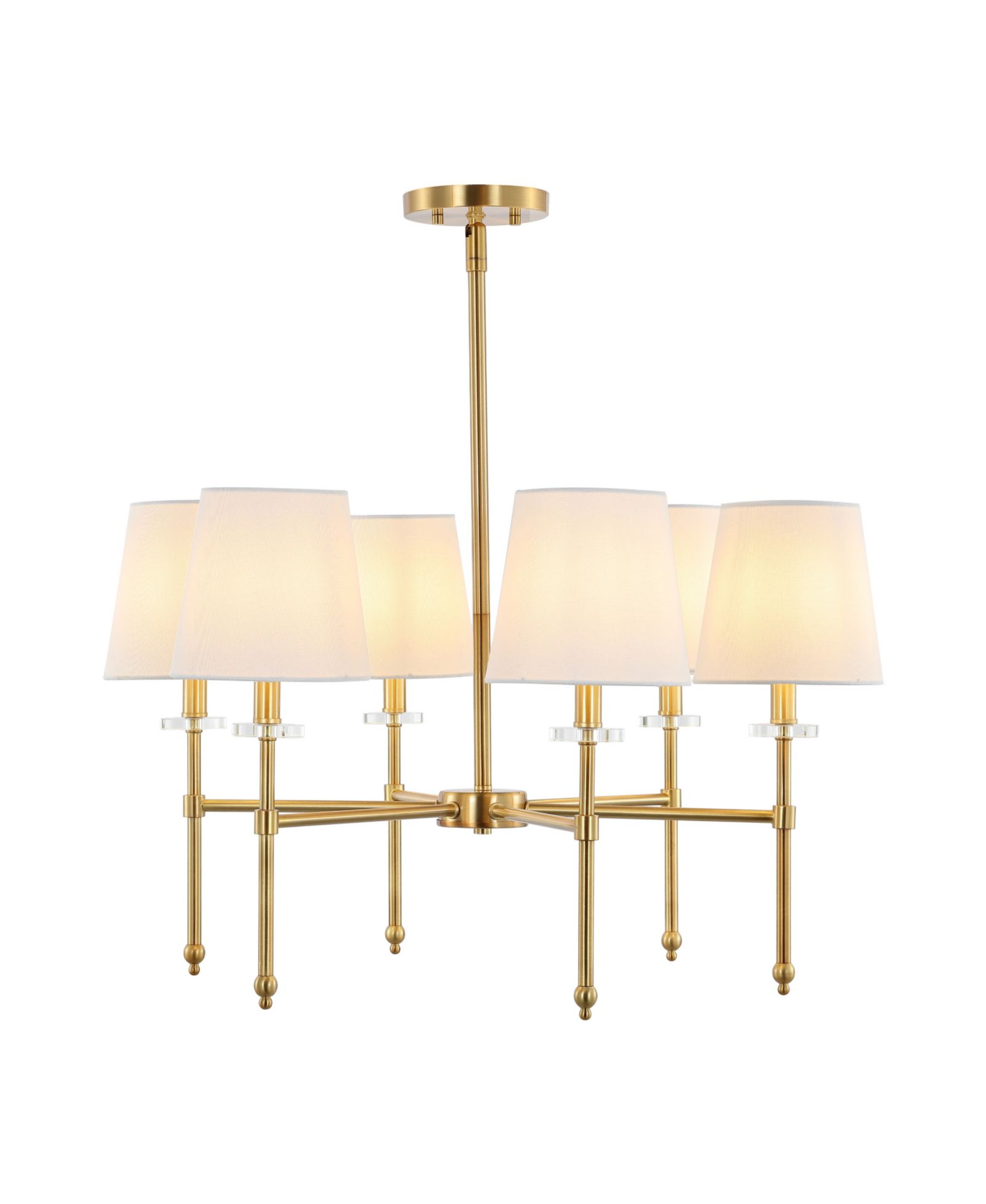 Cillian 27" 6-Light Mid-Century Modern Iron LED Chandelier