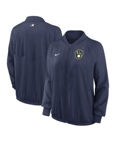 Женская спортивная куртка Nike Milwaukee Brewers Authentic Collection Full-Zip, темно-синяя
