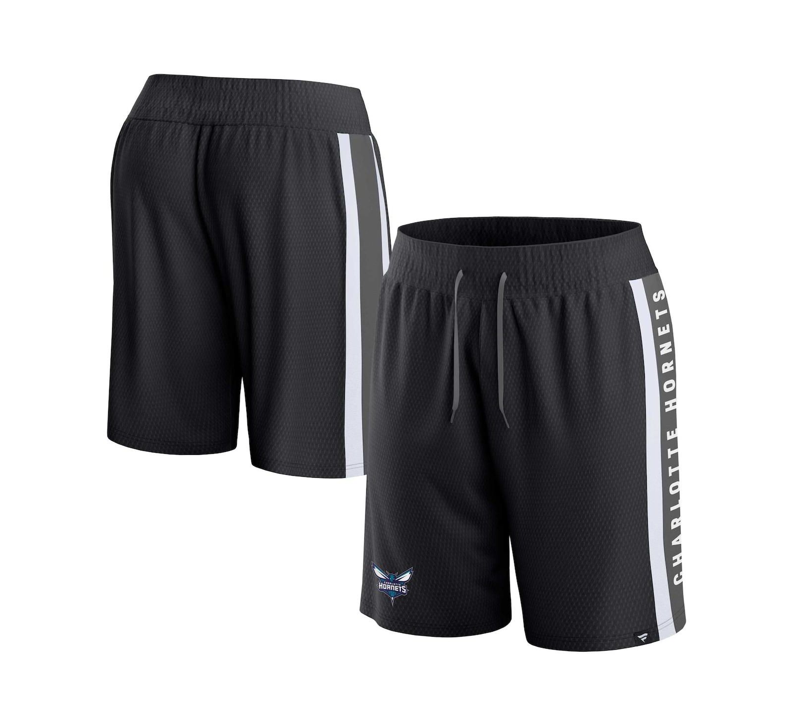 Мужские шорты Fanatics Black Charlotte Hornets Referee Iconic Mesh