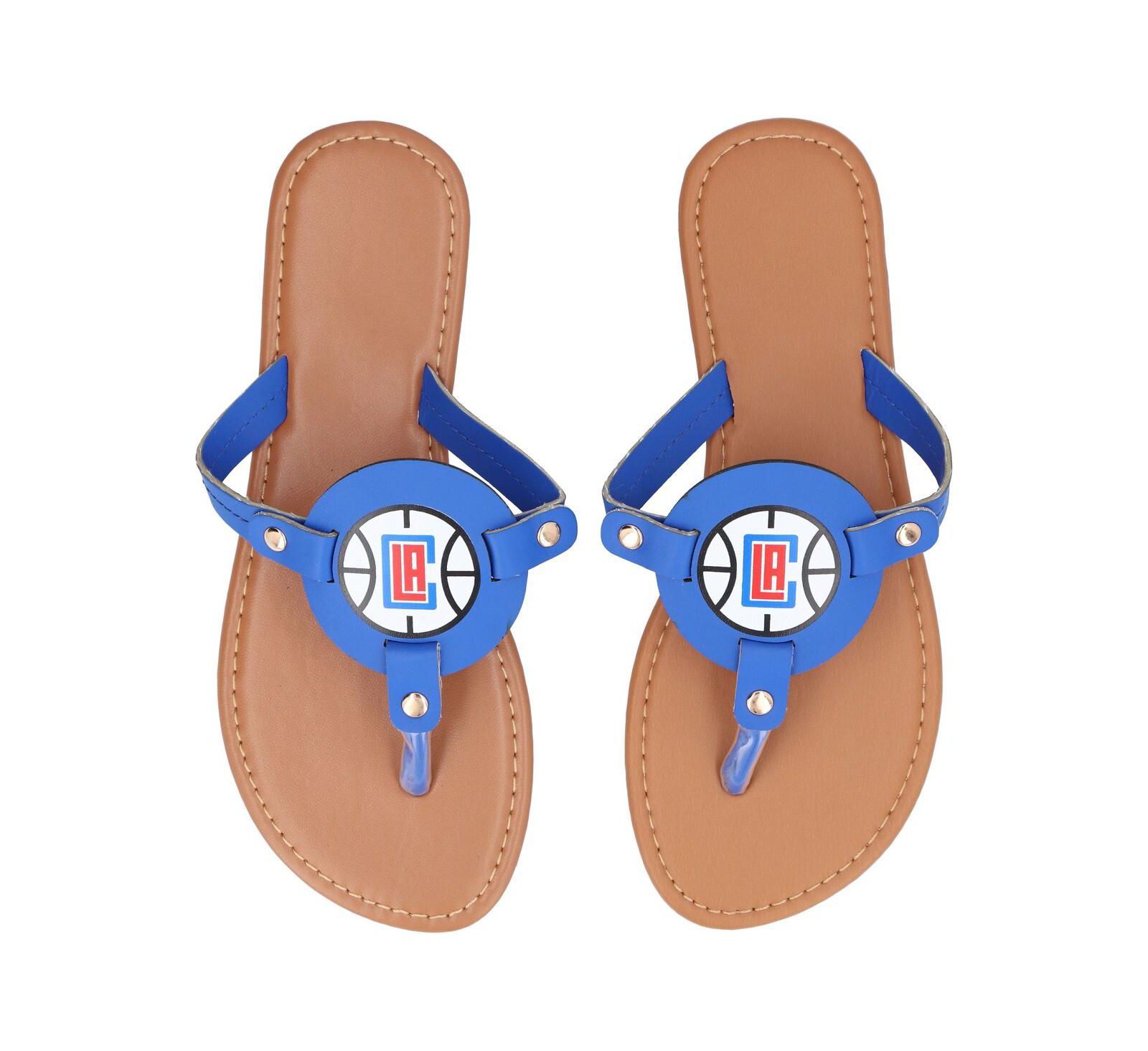 Women's LA Clippers Die-Cut Logo Flip Flops