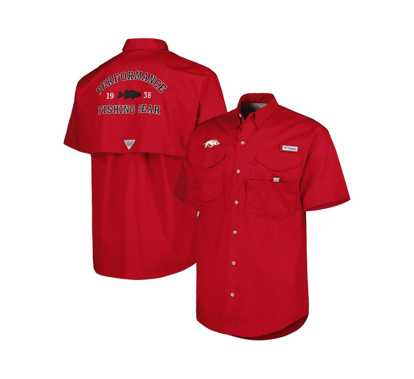 Men's Columbia Cardinal Arkansas Razorbacks Bonehead Button-Up Shirt