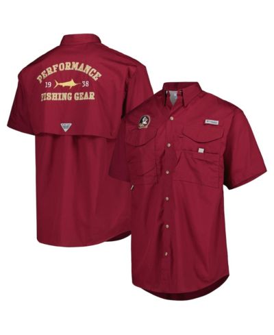 Мужская рубашка Columbia Garnet Florida State Seminoles Bonehead Button-Up