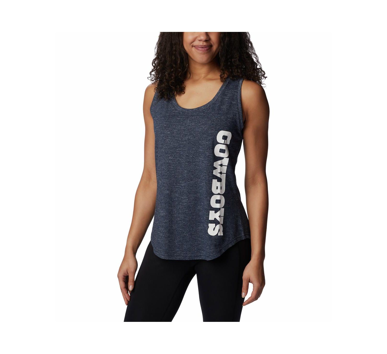 Майка Columbia Navy Dallas Cowboys Cades Cape Omni-Wick Tri-Blend Женская