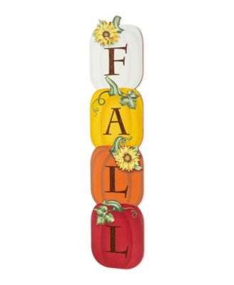 Декор для крыльца Glitzhome 42" H Fall Wood Stacked Pumpkin