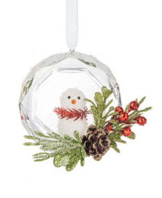 Ganz Kissing Krystals Krystal Snow Globe Snowman Ornament