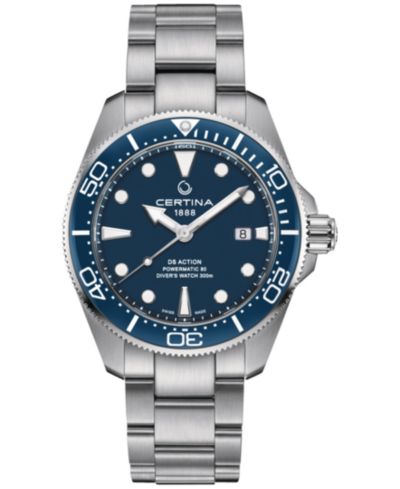 Мужские часы Certina Swiss Automatic DS Action Diver из нержавеющей стали, 43mm