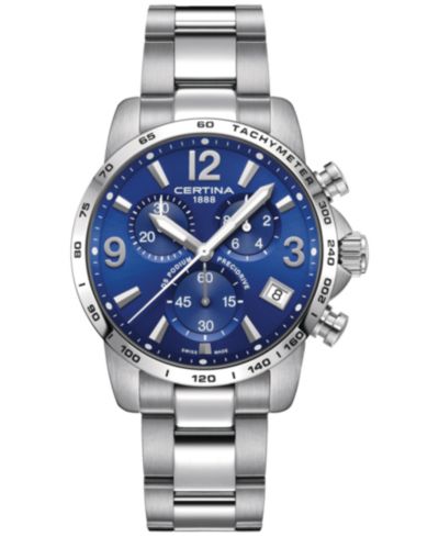 Мужские часы Certina Swiss Chronograph DS Podium Stainless Steel 41mm