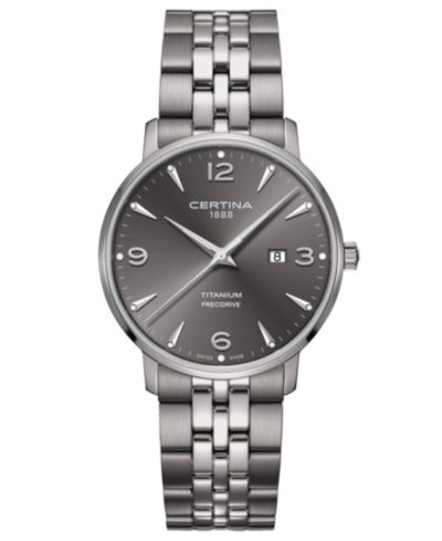 Certina Unisex Swiss DS Caimano Titanium Bracelet Watch 39mm