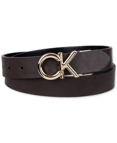 Calvin Klein Женский реверсивный поясной ремень с монограммой CK