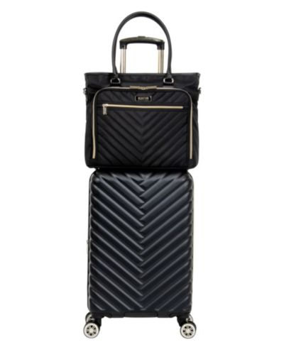 Kenneth Cole Reaction Madison Square жесткий чемодан с узором шеврона, расширяемый, комплект из 2 предметов: ручная кладь 20" и сумка
