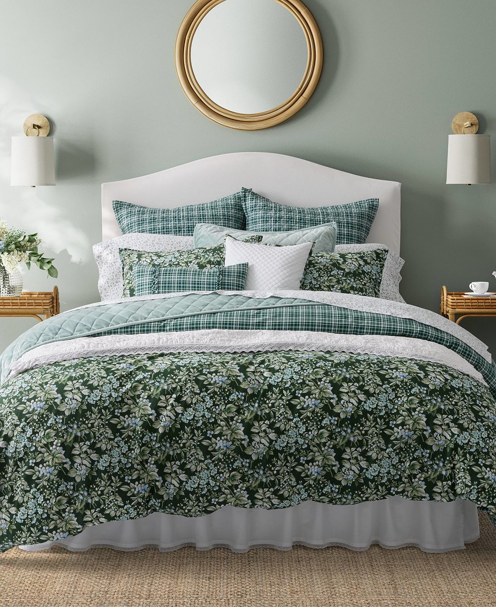 Комплект из 7 пододеяльников Laura Ashley Bramble Floral Cotton Reversible, King