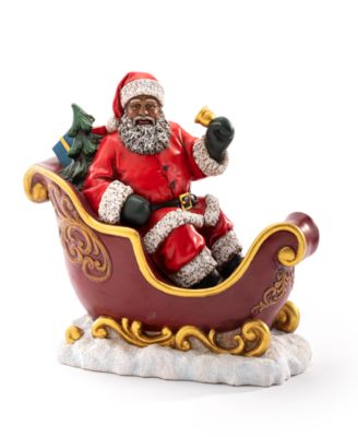 Фигурка Napco African American Santa in Sleigh