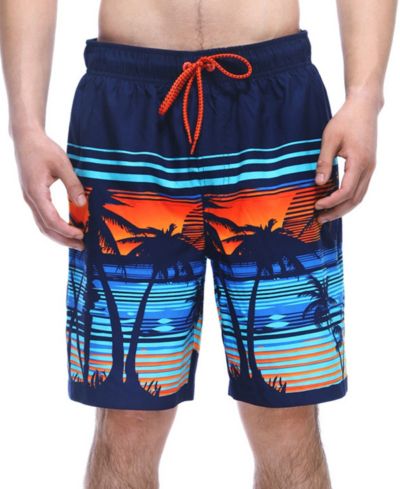 Rokka&Rolla Men's 8" Mesh Lined Swim Trunks, up to Size 2XL