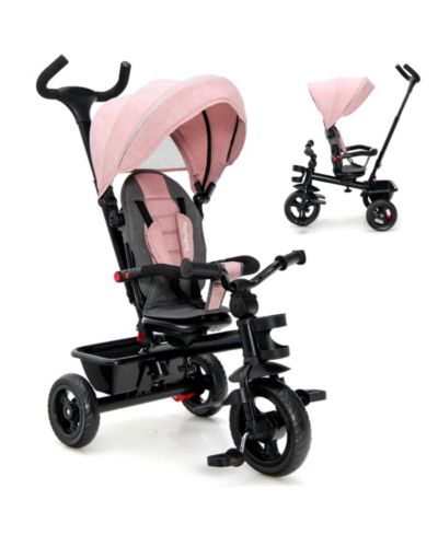 Costway Toddler 4-in-1 Tricycle Trike w/ Convertible Seat