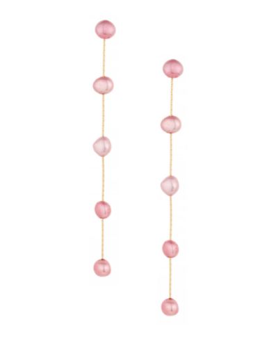 Серьги ETTIKA 18K Gold Plated Brass Dripping in Freshwater Pearl