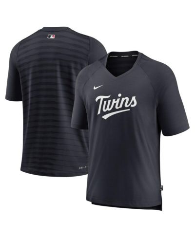 футболка Nike Men's Minnesota Twins Authentic Collection Raglan V-Neck темно-синего цвета