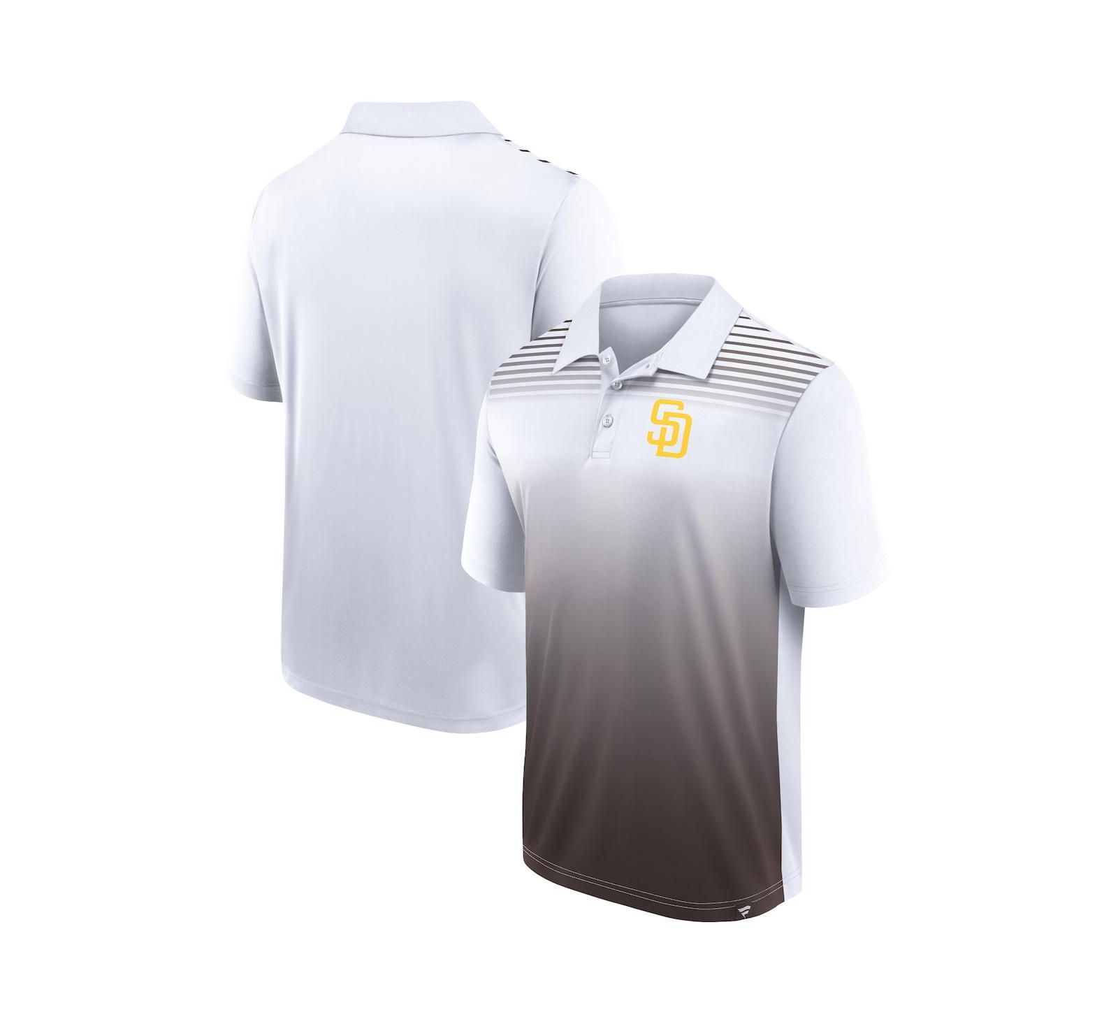 Men's Fanatics White, Brown San Diego Padres Sandlot Game Polo Shirt