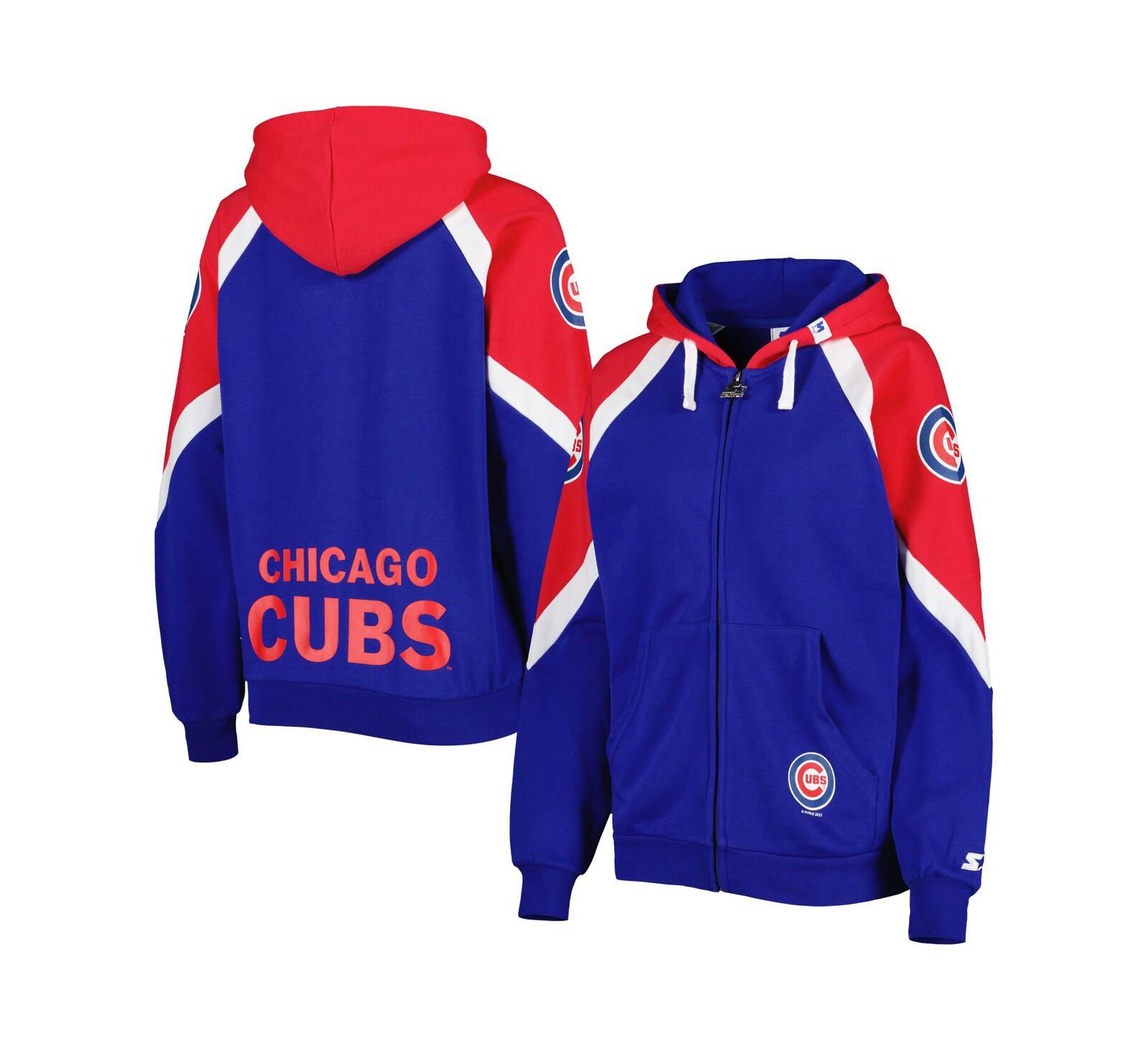 Starter Женский худи Chicago Cubs Hail Mary Full-Zip, красный