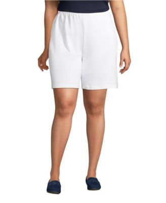Спортивные трикотажные шорты Lands' End Plus Size с высокой посадкой