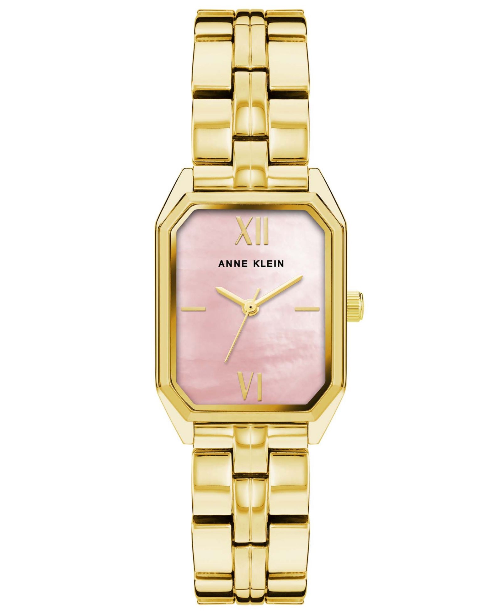 Женские часы Anne Klein Three Hand Quartz Gold-Tone Alloy Link Bracelet 24mm