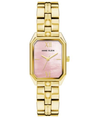 Женские часы Anne Klein Three Hand Quartz Gold-Tone Alloy Link Bracelet 24mm