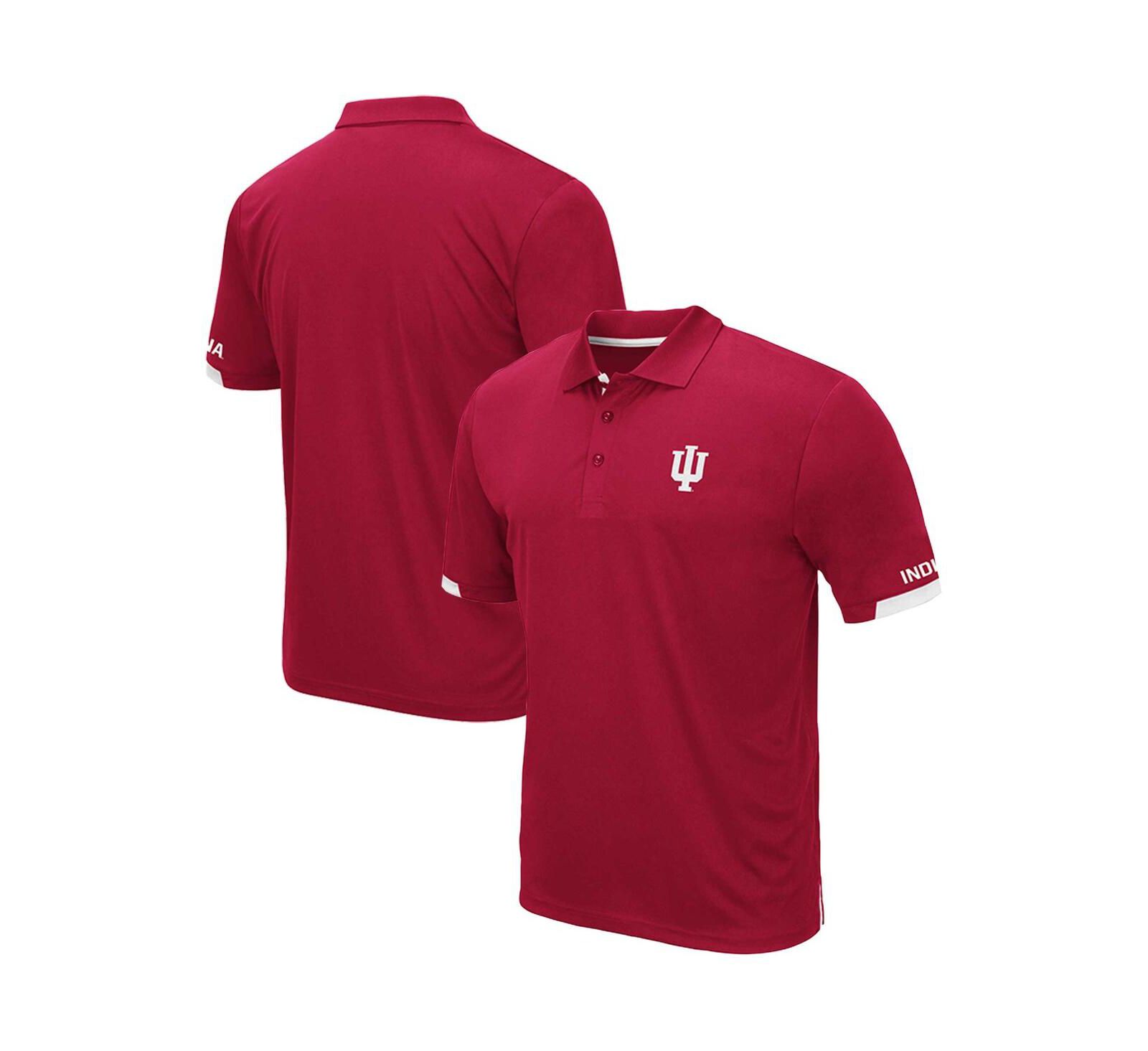 Men's Colosseum Crimson Indiana Hoosiers Big and Tall Santry Polo Shirt