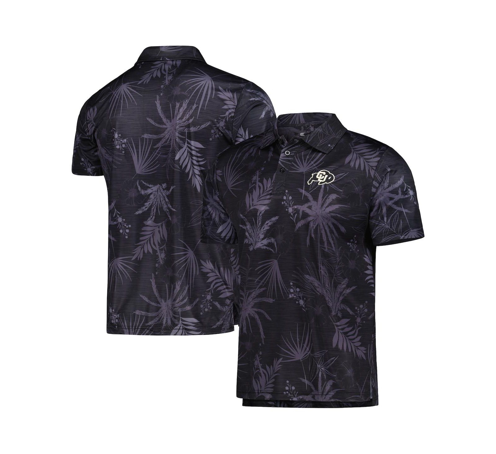 Men's Colosseum Black Colorado Buffaloes Palms Team Polo Shirt