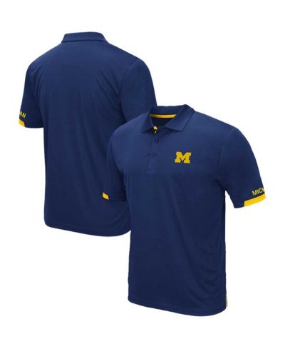 Мужская рубашка-поло Colosseum Navy Michigan Wolverines Big and Tall Santry