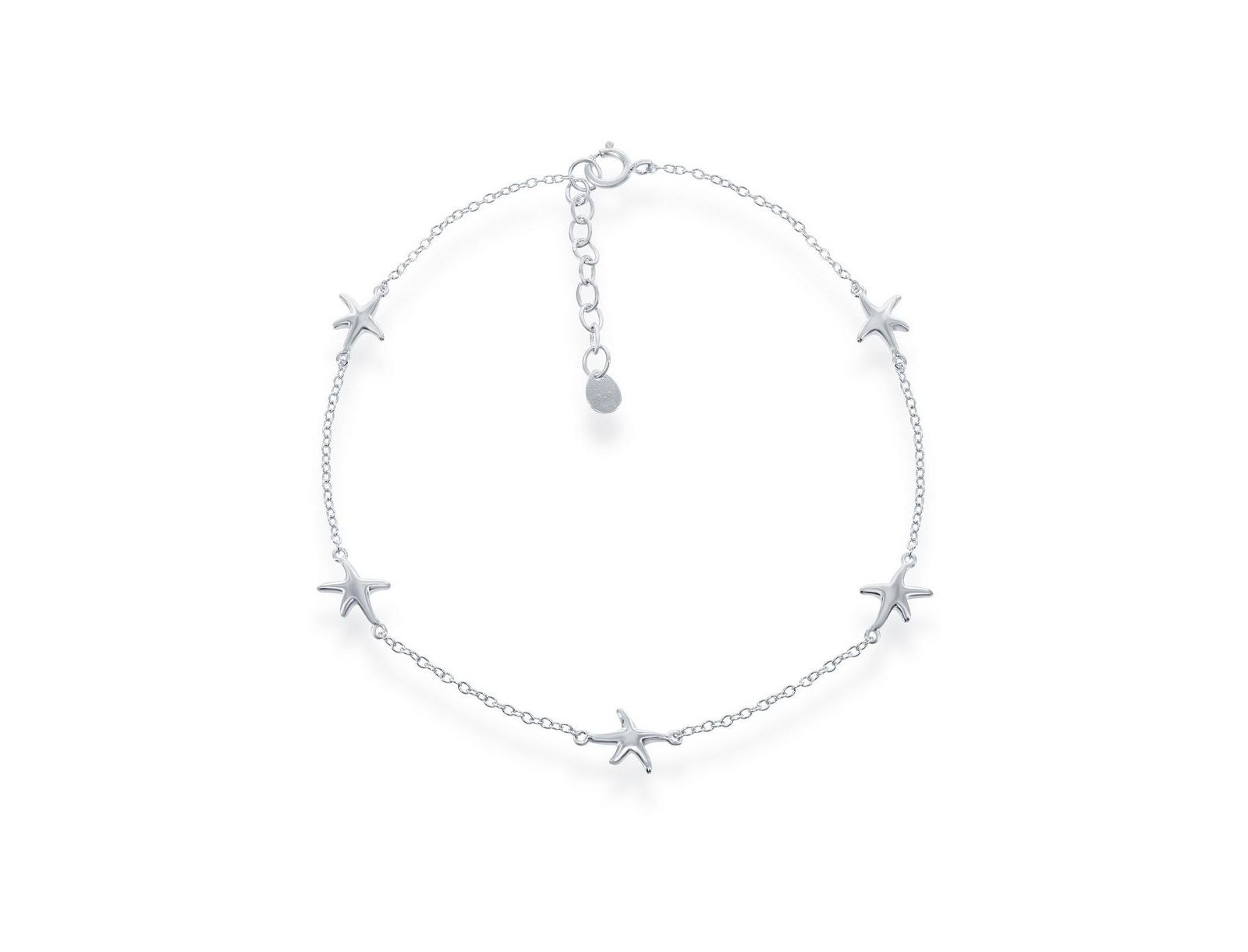 Simona Sterling Silver браслет на ногу со звездой-морской звездой