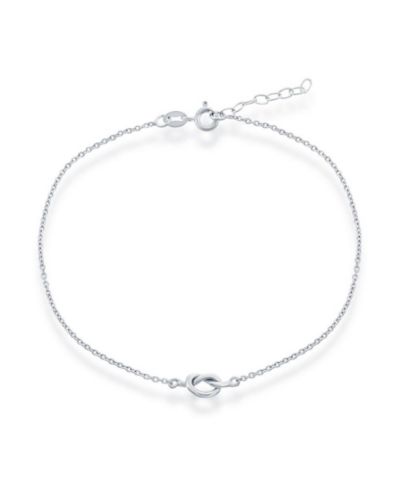 Simona Sterling Silver Love Knot Anklet