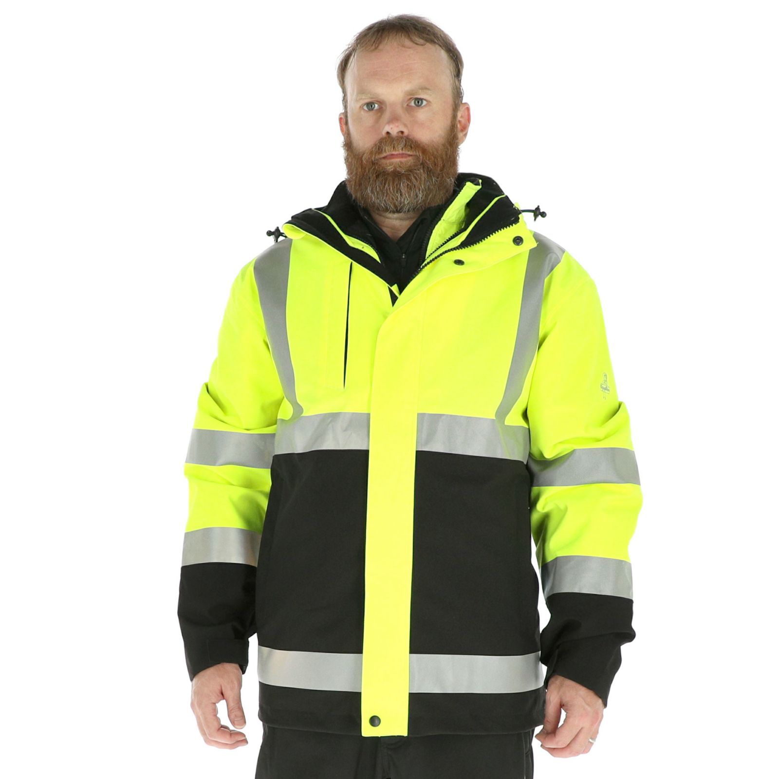 RefrigiWear Men's HiVis 3-in-1 Rainwear Jacket
