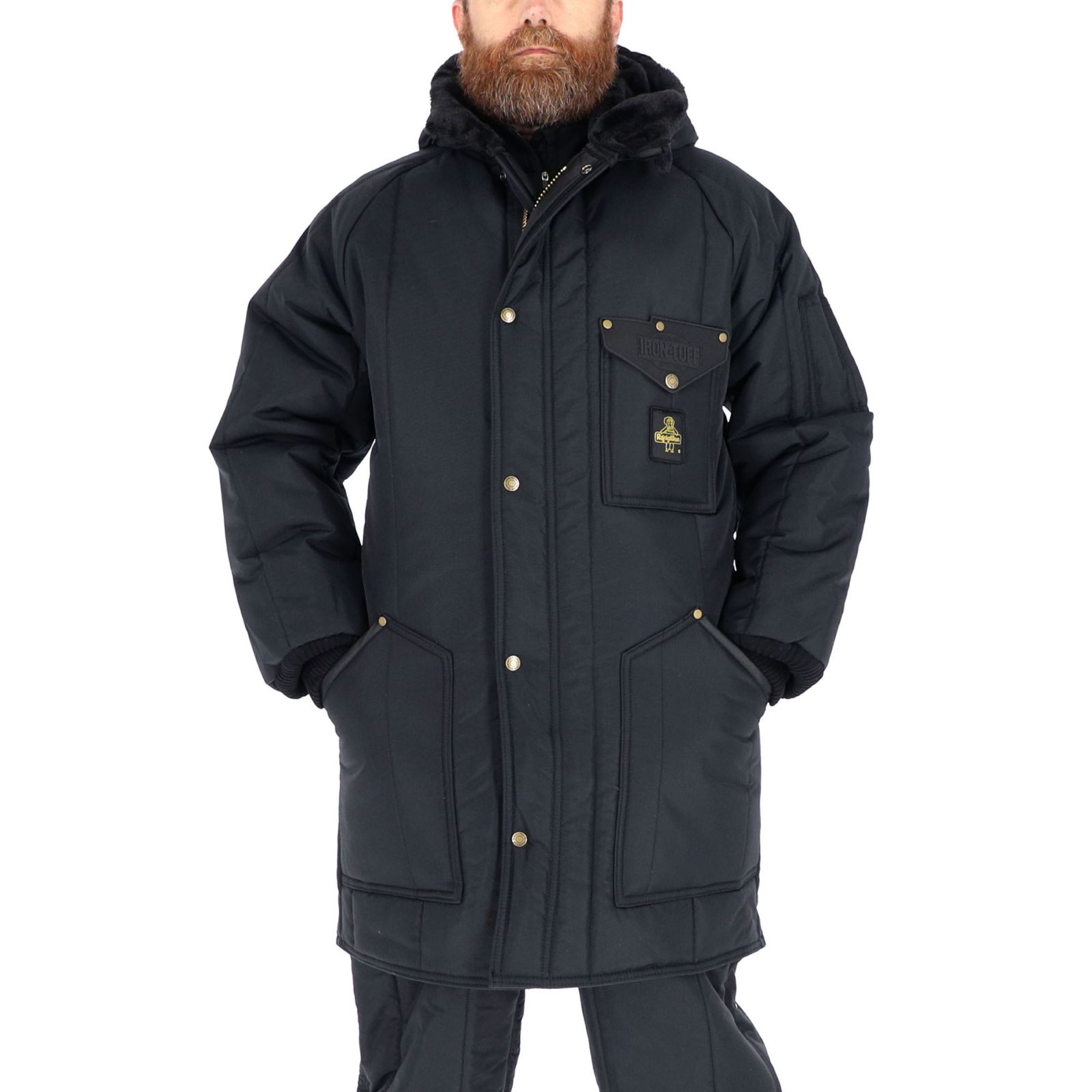 RefrigiWear Men's Iron-Tuff Ice Parka Insulated Winter Jacket, -50degree(s)F Comfort Rating, Water-Resistant and Windproof