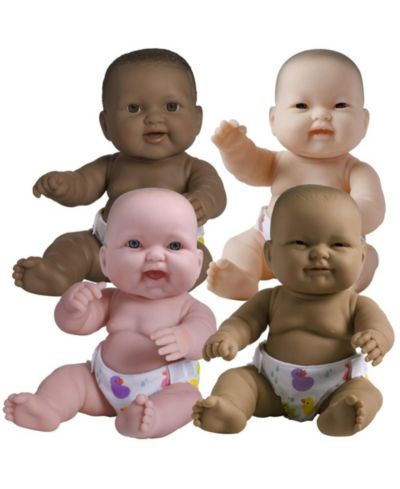 Jc Toys Lots to Love Babies 14" Poseable Baby Dolls with Different Skin Tones, 4-Piece Set, Ages 2+