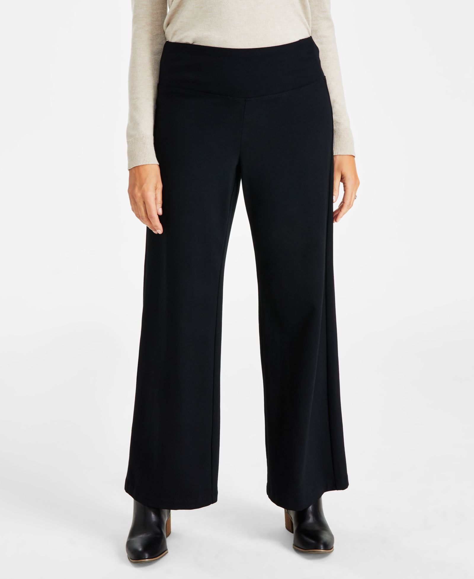 Style & Co Petite Женские брюки широкого кроя Pull-On